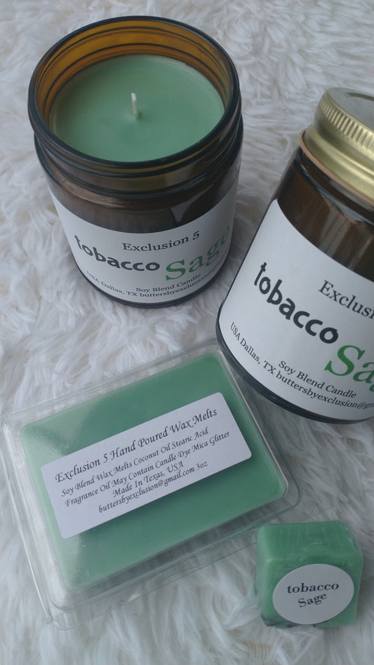 tobacco Sage Soy Blend Candle