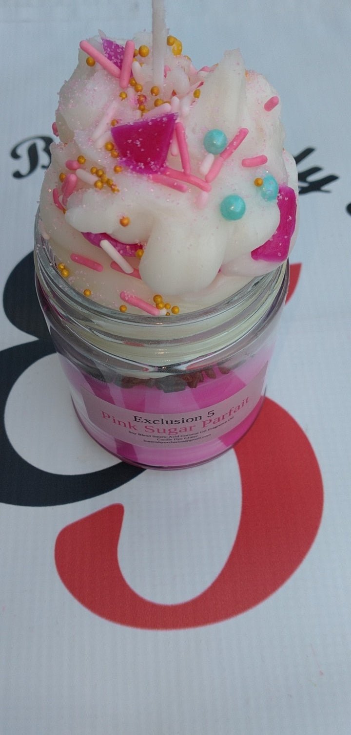 Pink Sugar Parfait Dessert Candle - Exclusion 5 Bath Body & More